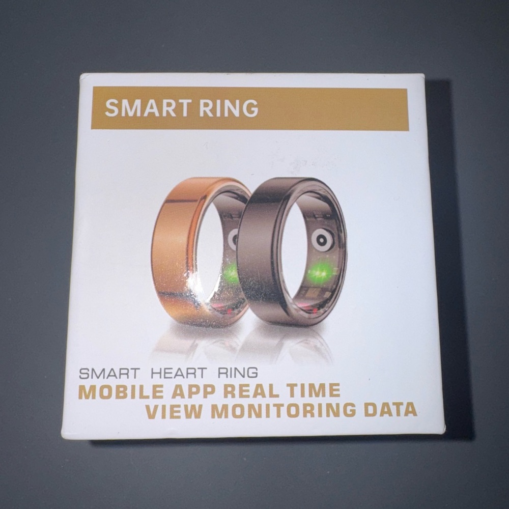 Smart Heart Ring, Black Size 7, NEW in Sealed Box